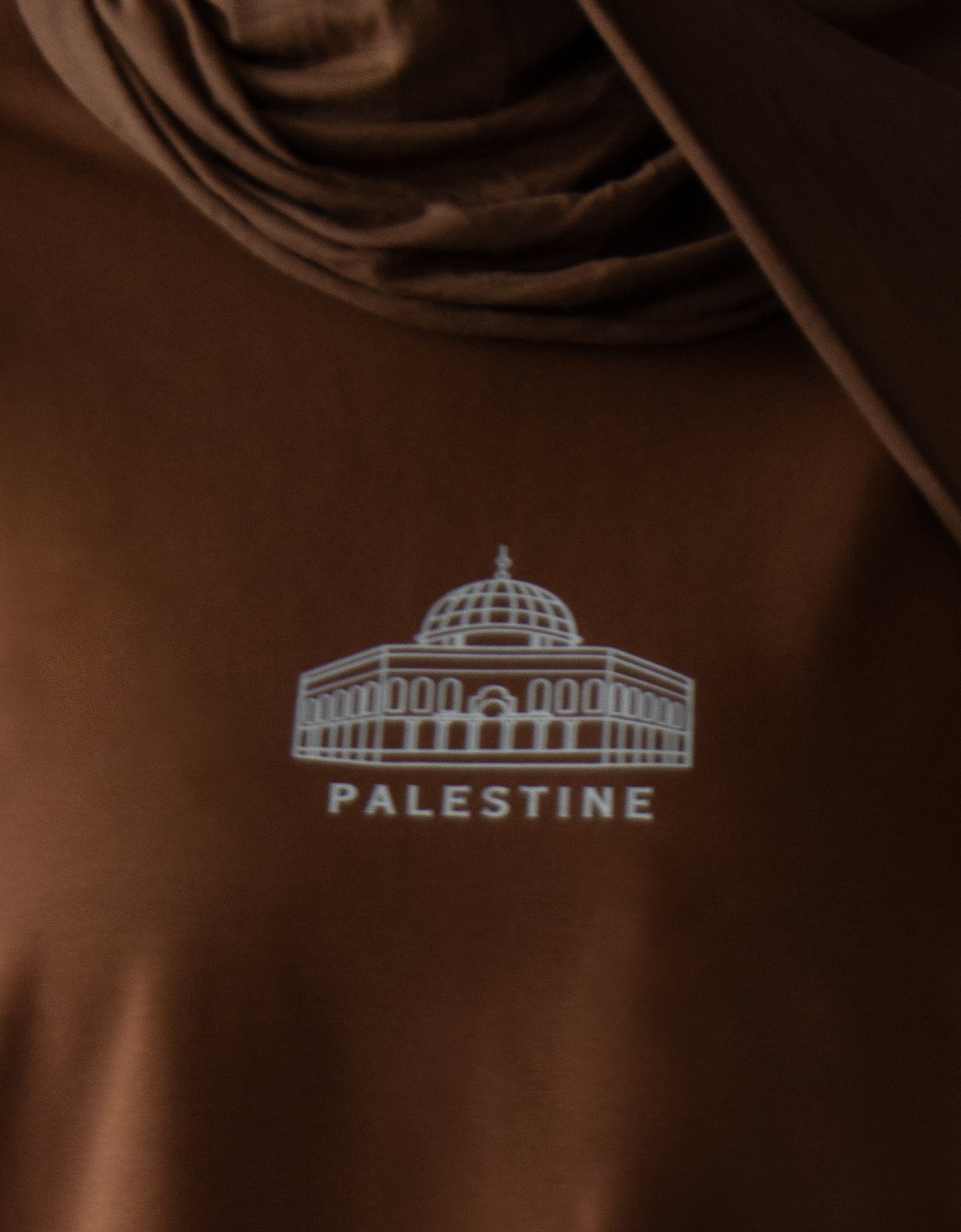 Premium Long Sleeve Shirt 'Al-Aqsa Mosque, Palestine' brown