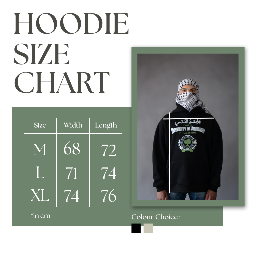 'University of Jerusalem' Oversized Hoodie black